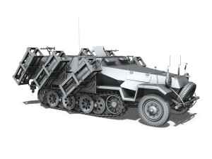 sdkfz 251 - ausf b - ground stuka Modelo 3D