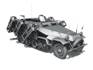 sdkfz 251 - ausf b - ground stuka Modelo 3D