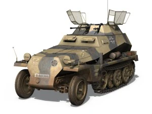 sdkfz 250 - reconnaissance halftruck - nordland 3D Model
