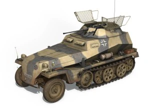 sdkfz 250 - reconnaissance halftruck - nordland 3D Model
