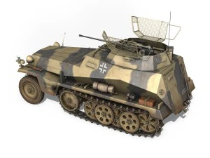 sdkfz 250 - reconnaissance halftruck - nordland 3D Model