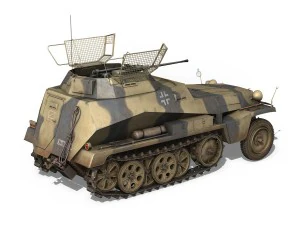sdkfz 250 - reconnaissance halftruck - nordland 3D Model