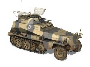 sdkfz 250 - reconnaissance halftruck - nordland 3D Model