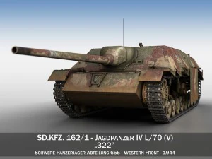 Jagdpanzer iv l70 v-322 - позднее производство 3D Модель