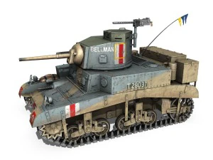 m3 light tank honey - bellman 3D Model