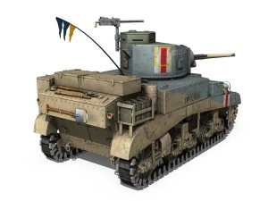m3 light tank honey - bellman 3D Model