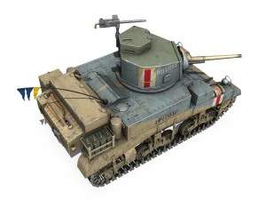 m3 light tank honey - bellman 3D Model