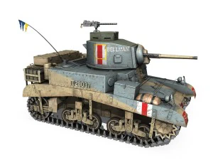 m3 light tank honey - bellman 3D Model