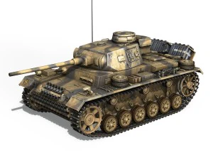 pzkpfw iii - panzerkampfwagen 3 - ausfj - 114 3D Model