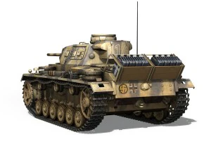 pzkpfw iii - panzerkampfwagen 3 - ausfj - 114 3D Model