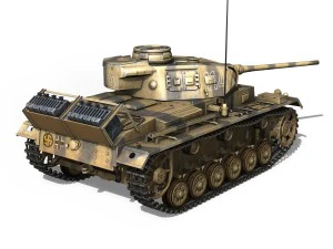 pzkpfw iii - panzerkampfwagen 3 - ausfj - 114 3D Model