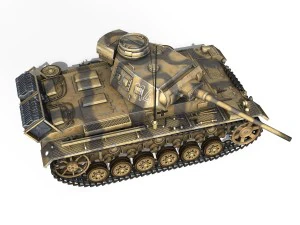 pzkpfw iii - panzerkampfwagen 3 - ausfj - 114 3D Model