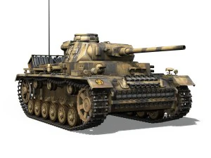 pzkpfw iii - panzerkampfwagen 3 - ausfj - 114 3D Model