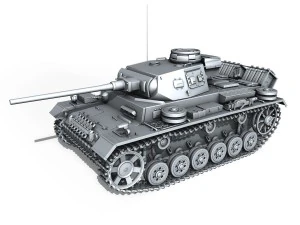 pzkpfw iii - panzerkampfwagen 3 - ausfj - 114 3D Model