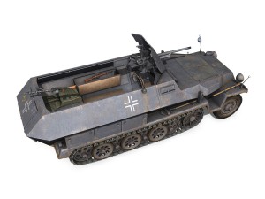 sdkfz 251 ausf c - hanomag half-track - 23pd 3D Model