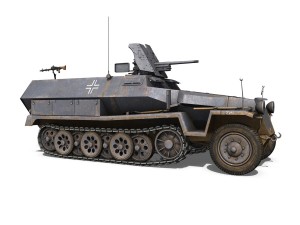 sdkfz 251 ausf c - hanomag half-track - 23pd 3D Model