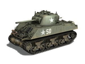 m4a3 75mm - sherman - 50 3D Модель