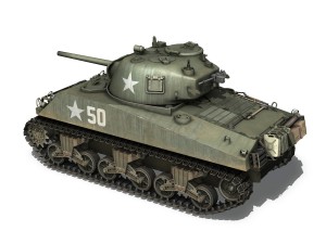 m4a3 75mm - sherman - 50 3D Модель