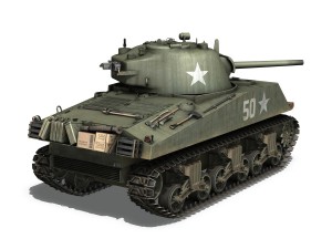 m4a3 75mm - sherman - 50 3D Модель