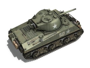 m4a3 75mm - sherman - 50 3D Модель