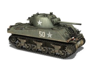 m4a3 75mm - sherman - 50 3D Модель