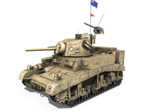 m3 light tank honey - polly iii 3D Model