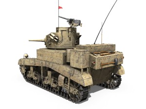m3 light tank honey - polly iii 3D Model