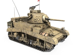 m3 light tank honey - polly iii 3D Model