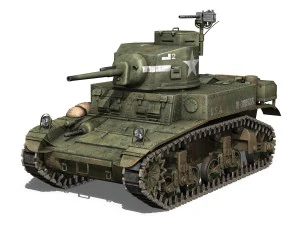 m3 light tank stuart - w306565 3D Model