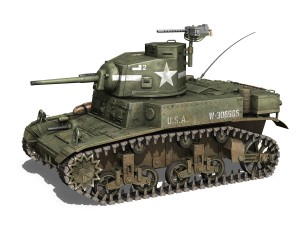 m3 light tank stuart - w306565 3D Модель