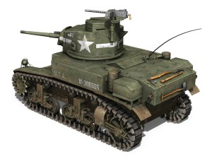 m3 light tank stuart - w306565 3D Модель