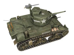 m3 light tank stuart - w306565 3D Model