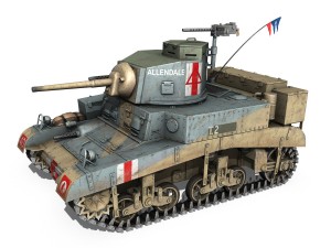 m3 light tank honey - allendale Modelo 3D