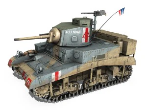 m3 light tank honey - allendale 3D Model