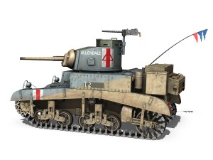 m3 light tank honey - allendale Modelo 3D
