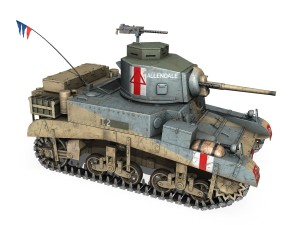 m3 light tank honey - allendale Modelo 3D