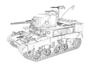m3 light tank honey - allendale 3D Model
