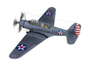 douglas tdb-1 devastator - 7t7 3D Модель