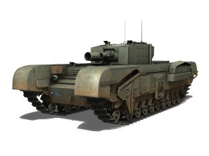 churchill mkiii avre - lynx 3D मॉडल