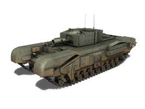churchill mkiii avre - lynx 3D मॉडल