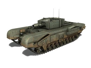 churchill mkiii avre - lynx 3D Model