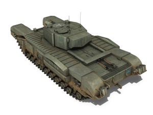 churchill mkiii avre - lynx 3D मॉडल