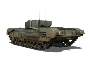 churchill mkiii avre - lynx 3D मॉडल
