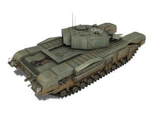 churchill mkiii avre - lynx 3D मॉडल