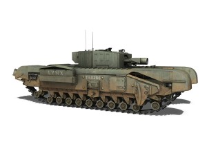 churchill mkiii avre - lynx 3D मॉडल