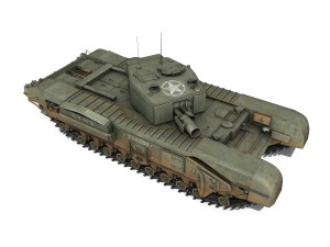 churchill mkiii avre - lynx 3D मॉडल