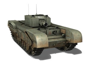 churchill mkiii avre - lynx 3D मॉडल