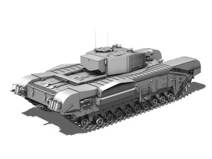 churchill mkiii avre - lynx 3D मॉडल