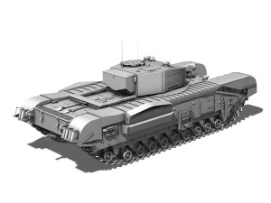 churchill mkiii avre - lynx 3D Model