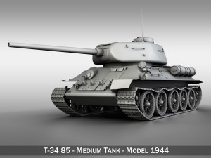 t-34 85 - soviet medium tank 3D Model